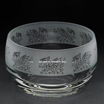 WELSH DRAGON FROSTED B67 SMALL CRYSTAL BOWL