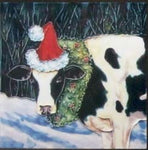 8x8" CHRISTMAS COW