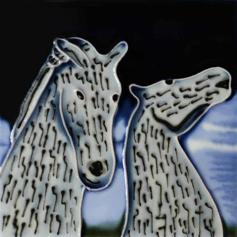 4x4" INDIVIDUAL COASTER KELPIES AT DUSK