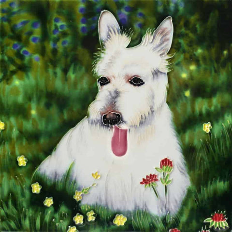 8x8" WHITE SCOTTISH TERRIER