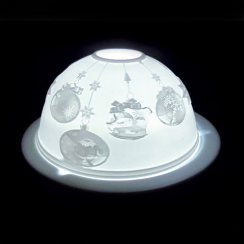 CHRISTMAS DECORATIONS DOME TEALIGHT HOLDER