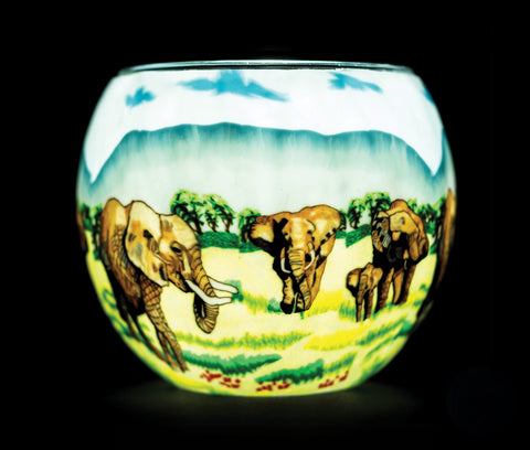 ELEPHANT FAMILY LIGHT GLASS