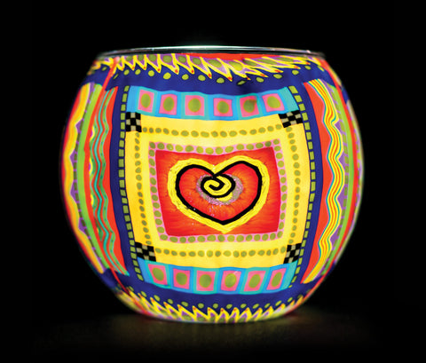 SINGLE HEART LIGHT GLASS