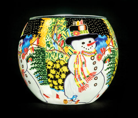 SNOWMANS CHORUS LIGHT GLASS