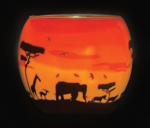 AFRICAN SUNSET LIGHT GLASS