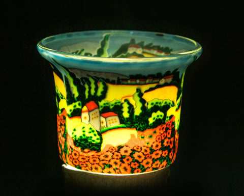 POPPY FIELDS LIGHT GLASS VOTIVE