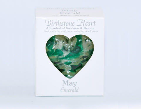 MAY BIRTHSTONE HEART 7CM