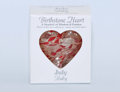 JULY BIRTHSTONE HEART 7CM