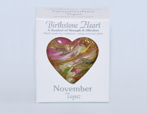 NOVEMBER BIRTHSTONE HEART 7CM