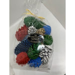 COLOURED PINE CONES