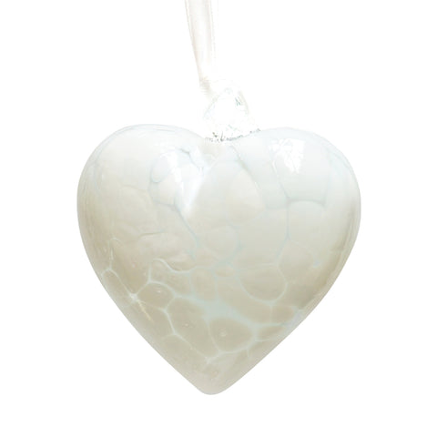 FRIENDSHIP HEART 7CM WHITE