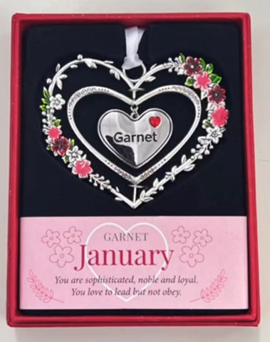 JANUARY GEMSTONE HEART