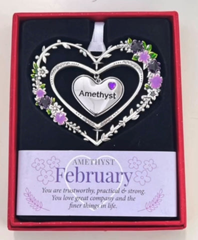 FEBRUARY GEMSTONE HEART