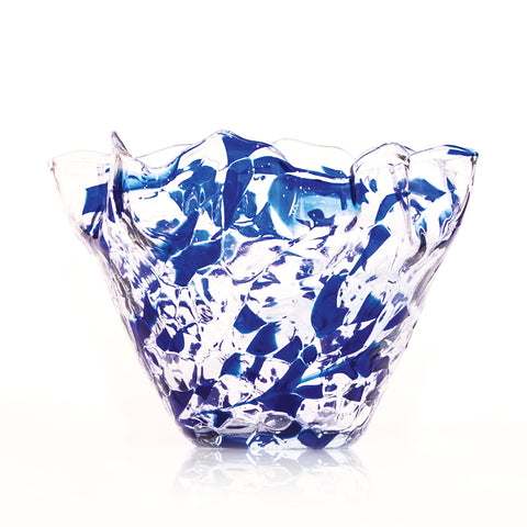 HANDKERCHIEF VASE 15CM X 10CM SAPPHIRE