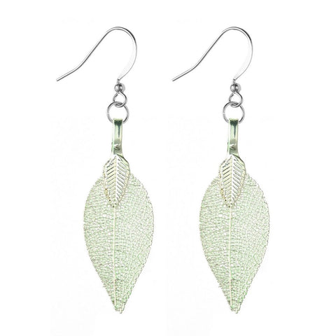 LE05 LEAF EARRINGS GREEN
