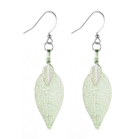 LE05 LEAF EARRINGS GREEN