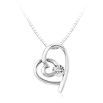 BHP04 SWAROVSKI BIRTHSTONE HEART PENDANT APRIL DIAMOND