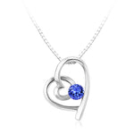 BHP09 SWAROVSKI BIRTHSTONE HEART PENDANT SEPTEMBER SAPPHIRE