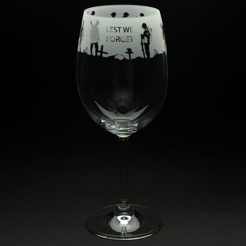 LEST WE FORGET S38 WINE GLASS