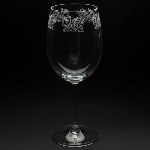 WELSH DRAGON PLAIN S38 WINE GLASS