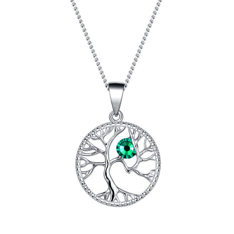 BTL05 SWAROVSKI BIRTHSTONE TREE OF LIFE MAY EMERALD