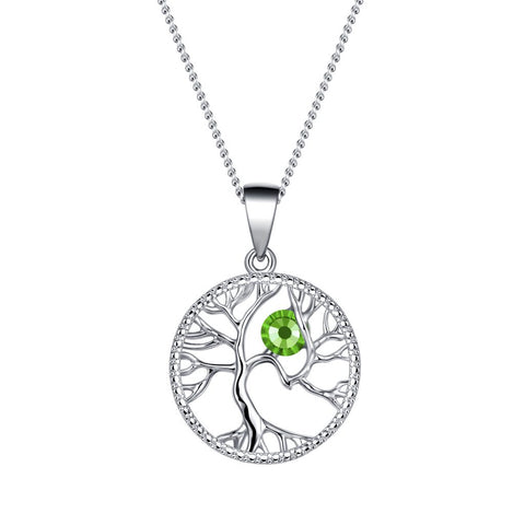 BTL08 SWAROVSKI BIRTHSTONE TREE OF LIFE AUGUST PERIDOT