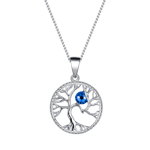 BTL09 SWAROVSKI BIRTHSTONE TREE OF LIFE SEPTEMBER SAPPHIRE