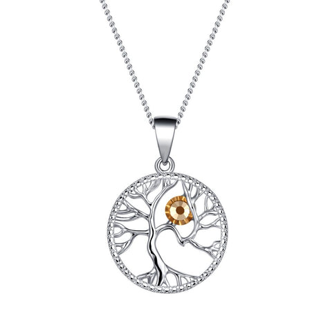 BTL11 SWAROVSKI BIRTHSTONE TREE OF LIFE NOVEMBER TOPAZ