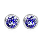 BSE09 SWAROVSKI BIRTHSTONE SOLITAIRE EARRING SEPTEMBER SAPPHIRE