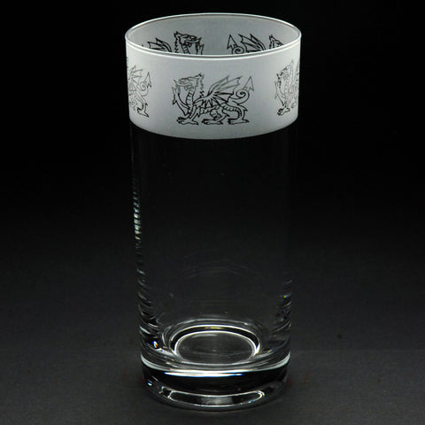 WELSH DRAGON FROSTED T18 HIGHBALL TUMBLER